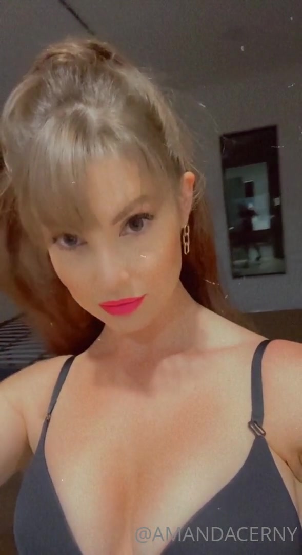 Amanda Cerny Nude Teasing in Black Lingerie Video Leaked