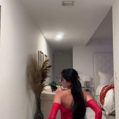 Camilla Araujo Red Mesh Bodysuit Onlyfans Ppv Video Leaked